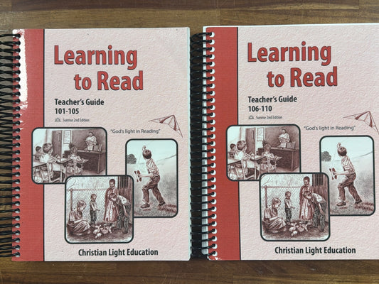Christian Light Learning to Read Teacher's Guides & Flash Cards S