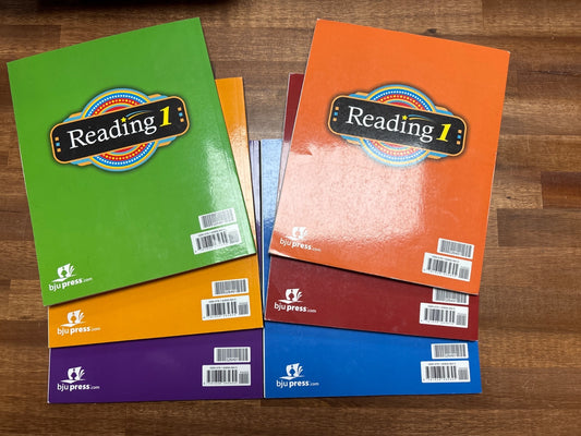 BJU Press Reading 1 Fourth Edition Readers Set A-F (Like New)