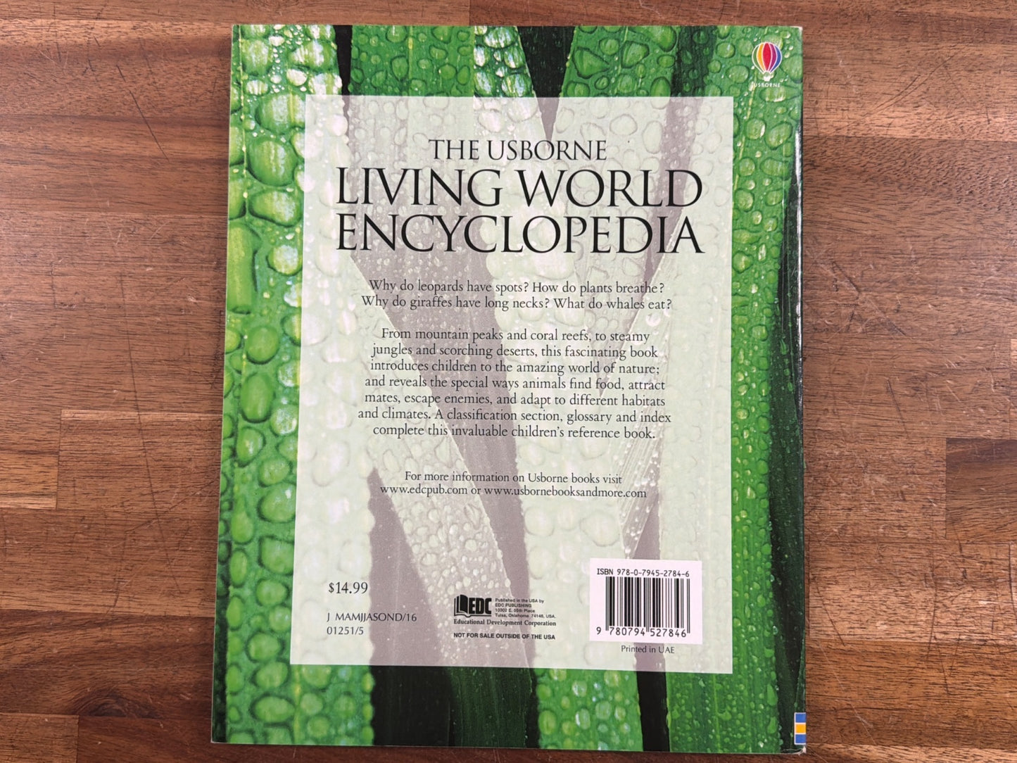 The Usborne Living World Encyclopedia Children's Reference