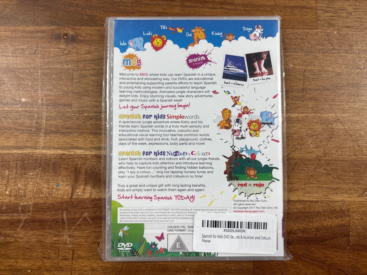 Spanish for Kids Double DVD Set - Simple Words, Numbers & Colours