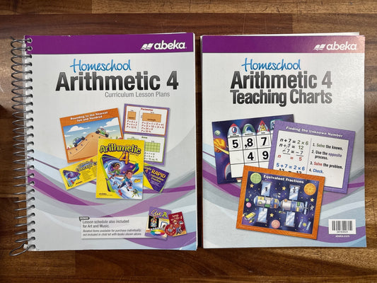 Abeka Arithmetic 4 Homeschool Curriculum Bundle 5th Ed