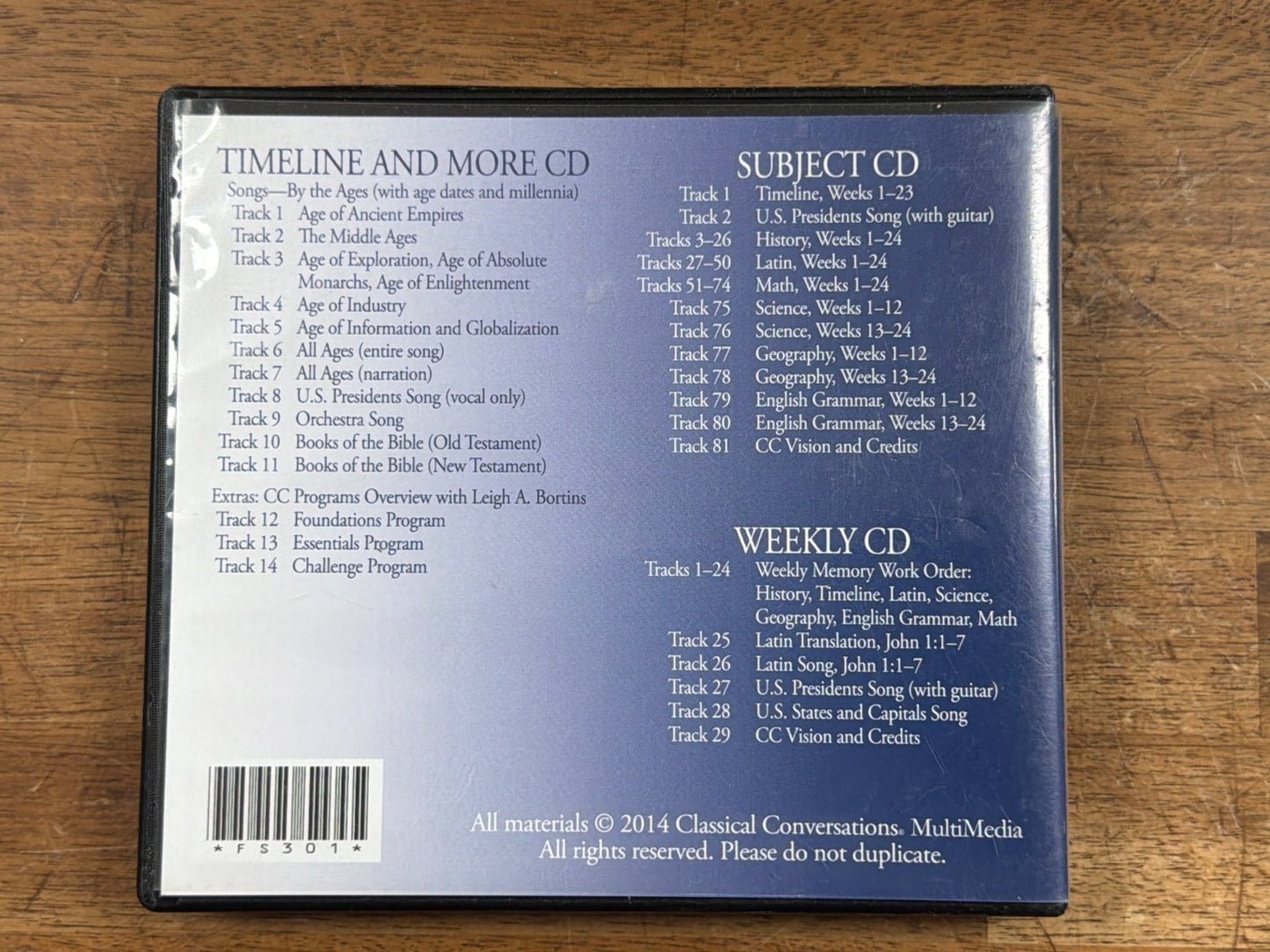 Classical Conversations Foundations Cycle 3 Audio CDs