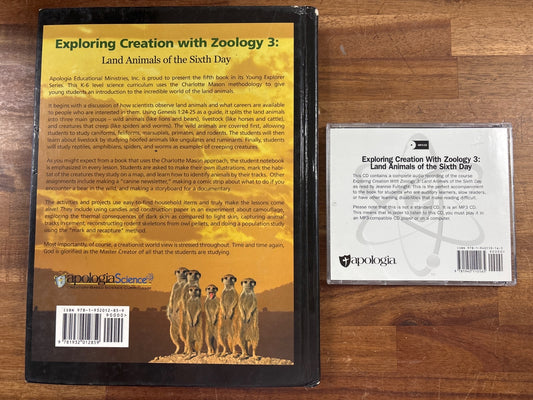 Apologia Exploring Creation Zoology 3 Land Animals + MP3 — photo 2 of 4