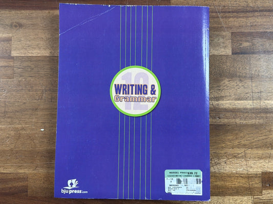 BJU Press Writing & Grammar 12 Student Text 3rd Ed (NEW)