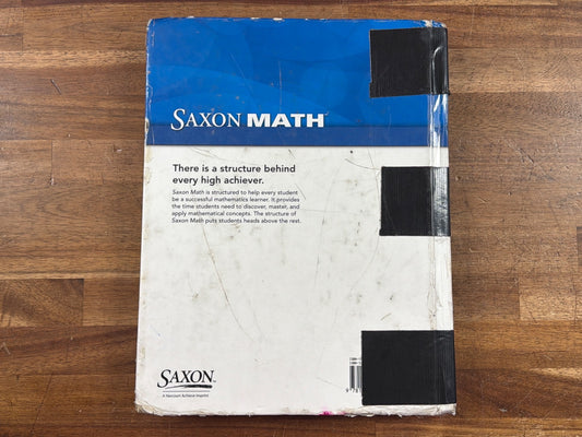 Saxon Math Homeschool Student Text (Cover Name: Miller)