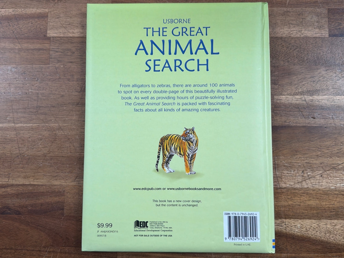 Usborne the Great Animal Search Hardcover