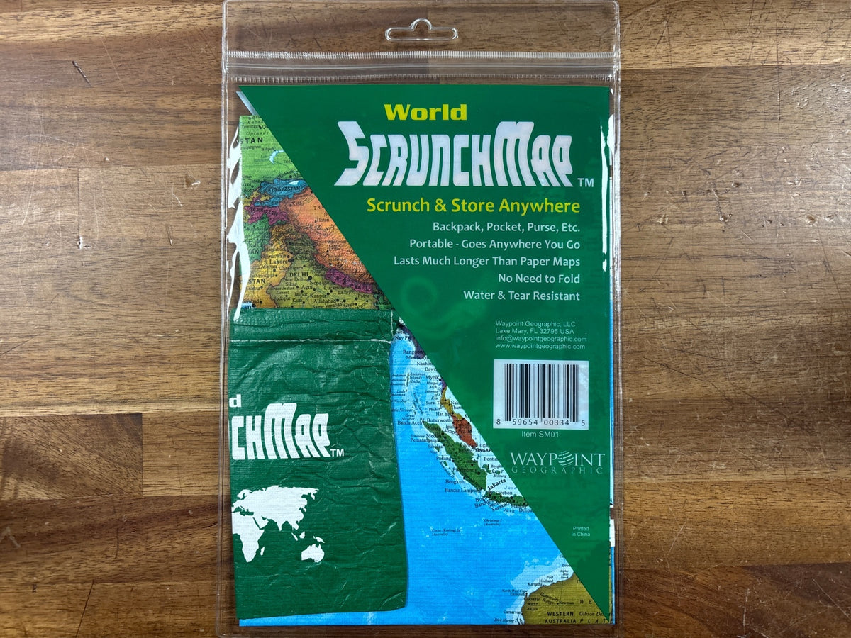 World ScrunchMap - Waypoint Geographic Fabric World Map — photo 2 of 2