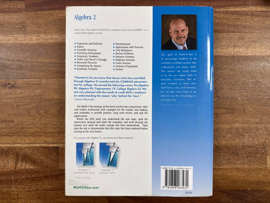 Math-U-See Algebra 2 Student Workbook (Acceptable)