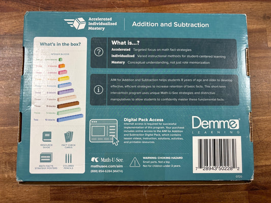 Math-U-See AIM Addition and Subtraction Mastery Kit — photo 2 of 6