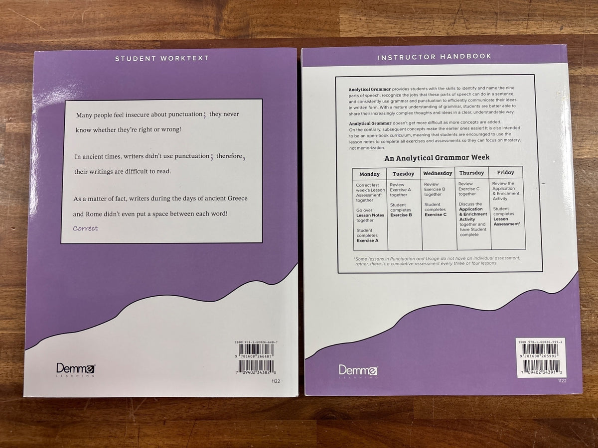 Analytical Grammar 5 Punctuation and Usage Set Demme — photo 2 of 2