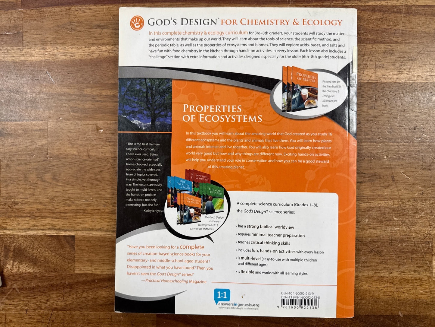 God's Design Properties of Ecosystems Chemistry & Ecology