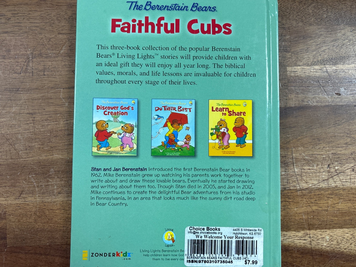 Berenstain Bears Faithful Cubs 3 Books in 1 Living Lights