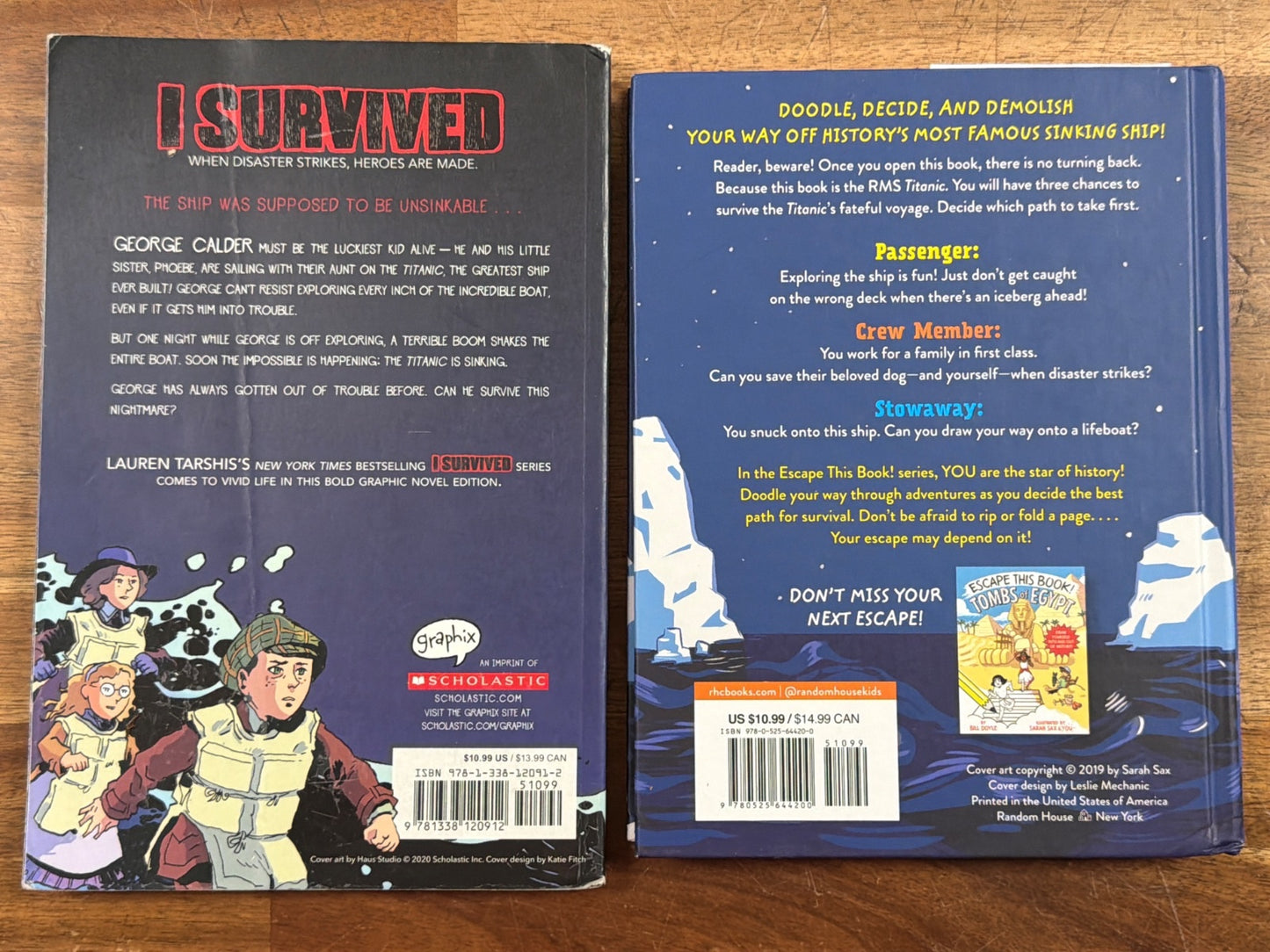 I Survived Sinking of Titanic 1912 Graphic Novel & Escape Titanic