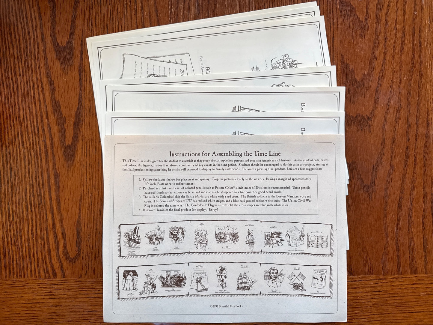 Early American History Time Line - Beautiful Feet Books 1992