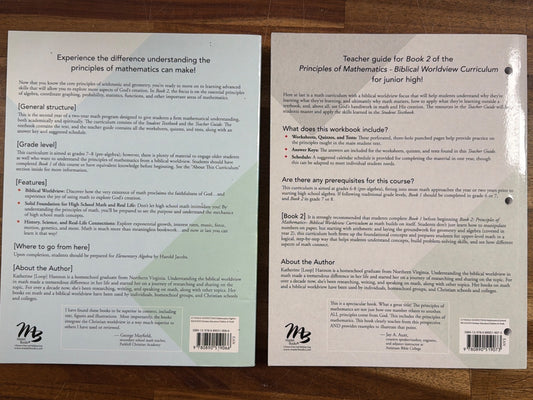 MasterBooks Principles of Mathematics Book 2 Student & Teacher Se