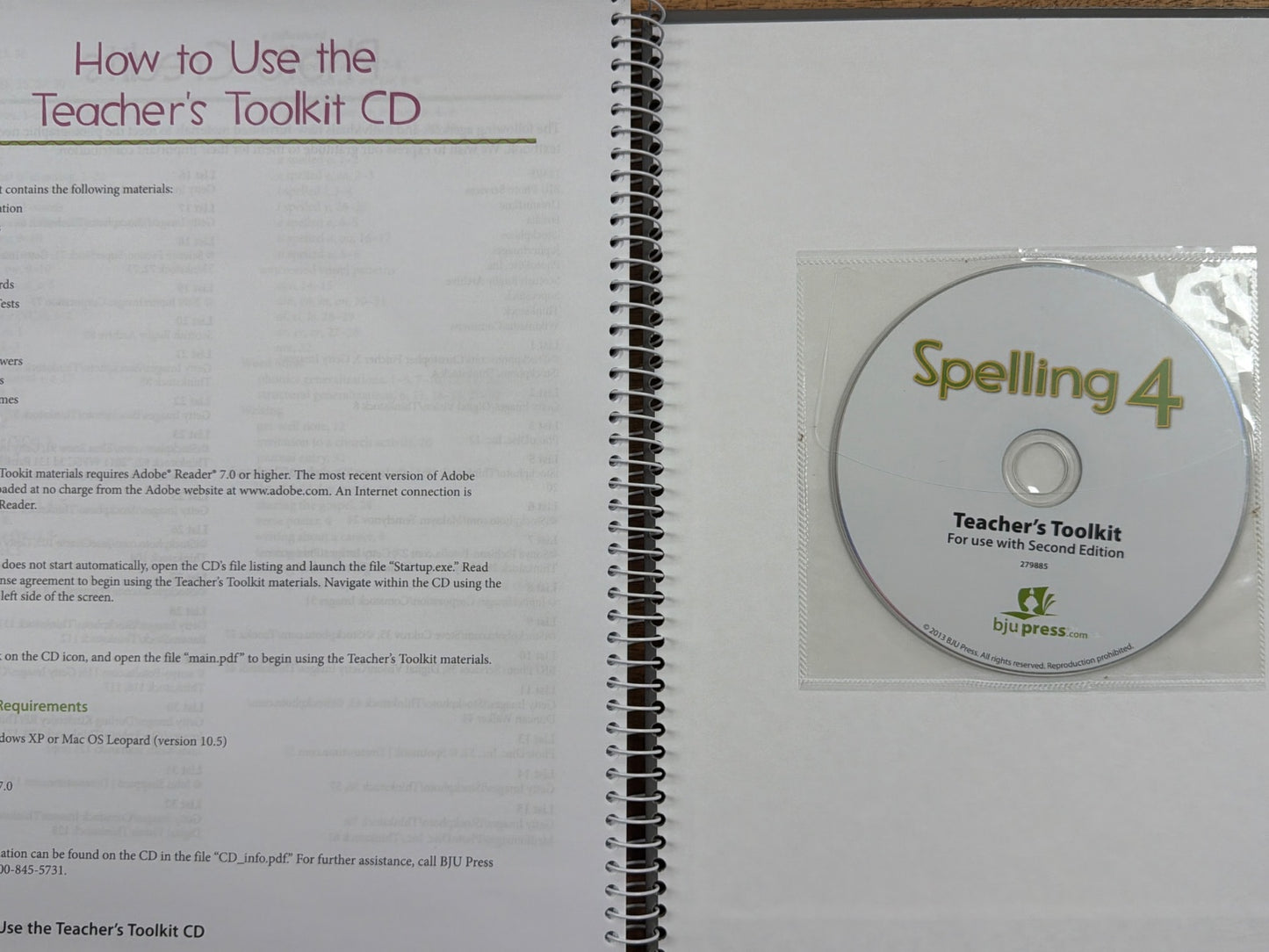 BJU Press Spelling 4 Teacher's Edition 2nd Edition W/CD