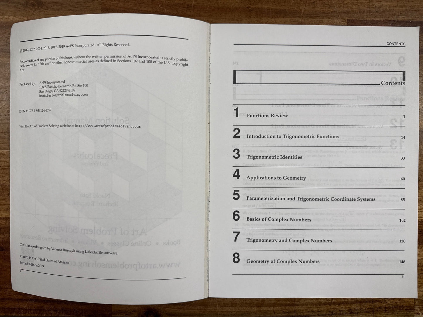 AoPS Precalculus Textbook & Solutions Manual 2nd Edition Set