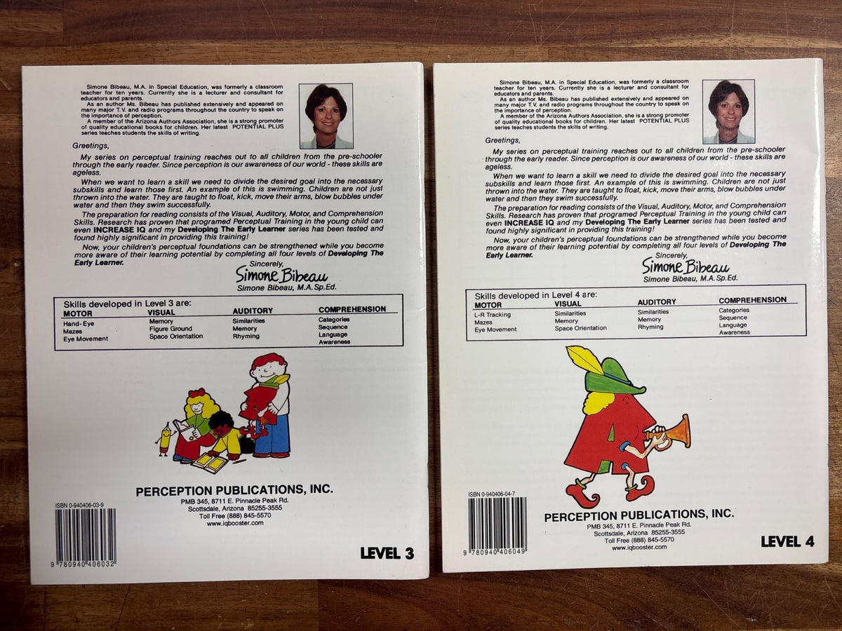 Developing the Early Learner Set Books 1-4 Bibeau IQ Booster
