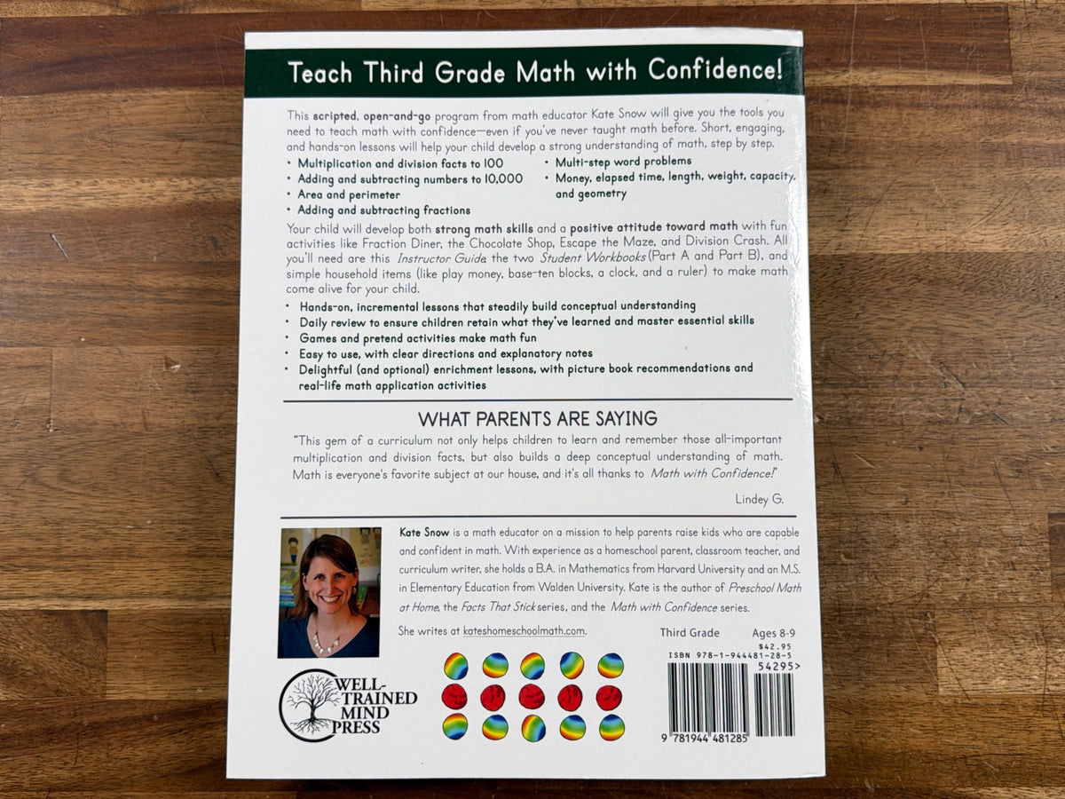 Third Grade Math with Confidence Set - Guide & Workbooks a/B — photo 5 of 5