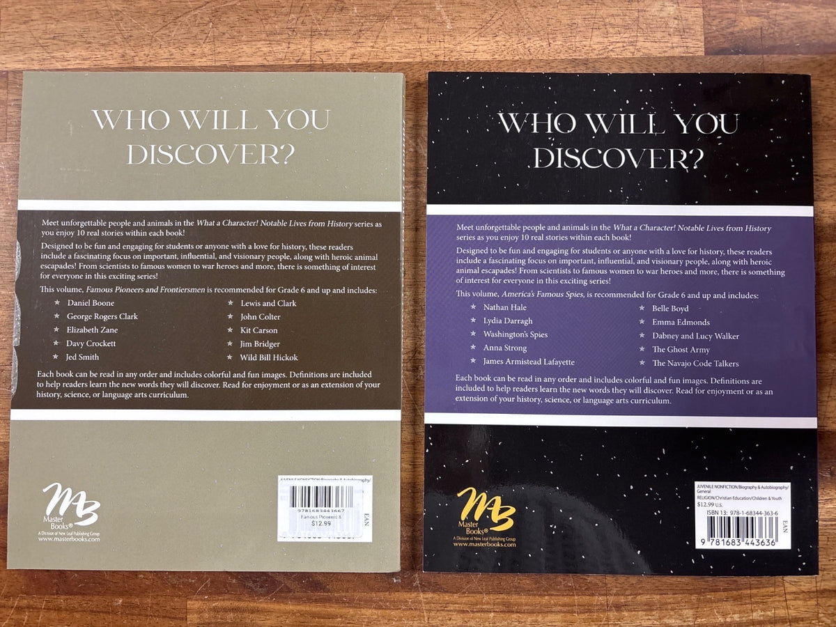 What a Character! Notable Lives History 4-Book Set Boyer
