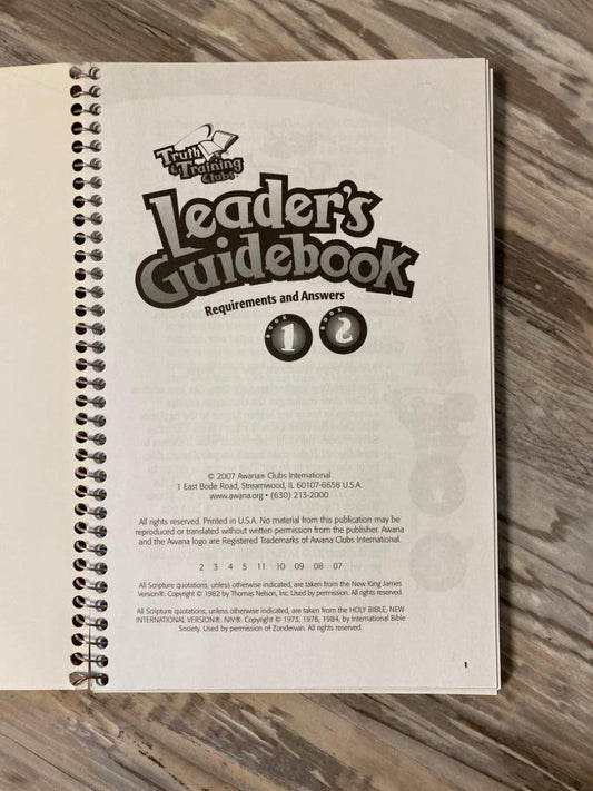 Awana Truth & Training Leader’s Guidebook