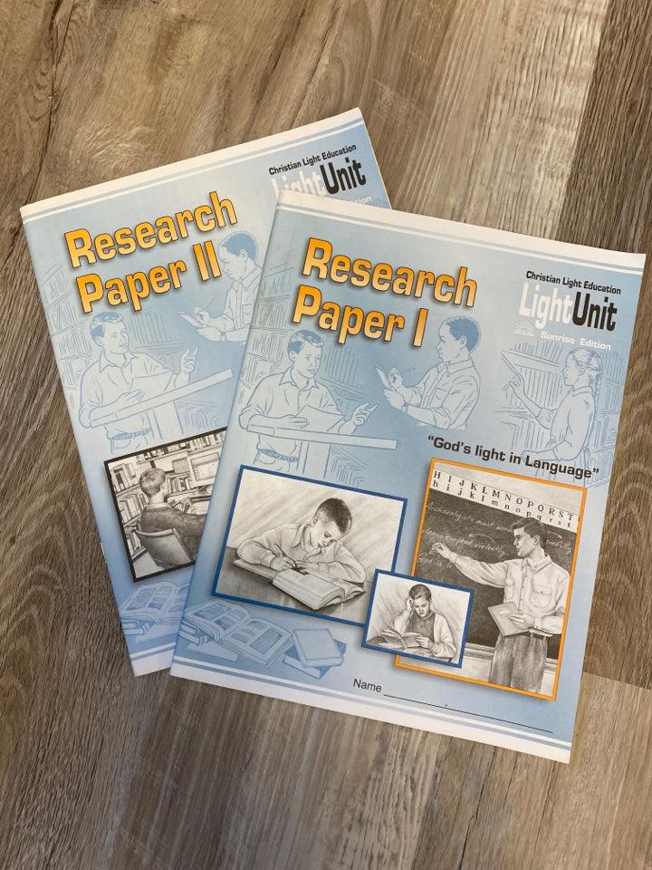 CLE Research Paper 1 and 2 LightUnits