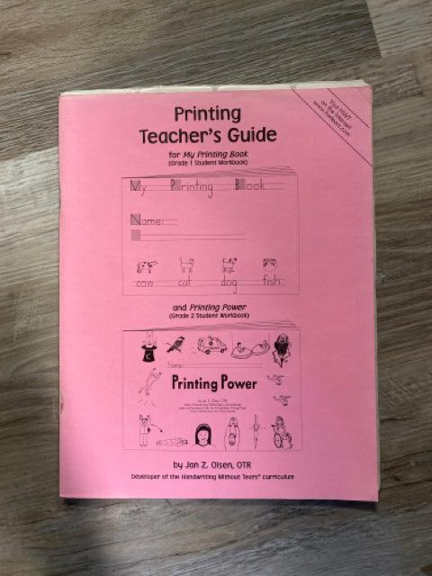 Printing Teacher's Guide for My Printing Book - First Homeschool