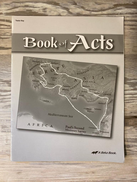 Abeka Book of Acts Tests Key
