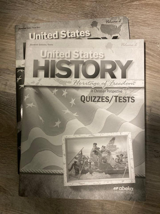 Abeka United States History 4th Ed. Quizzes/Tests & Key Vol. 2