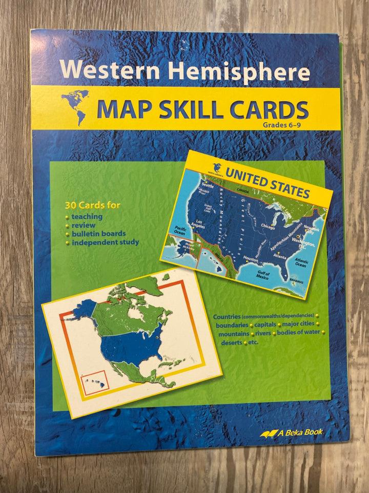 Abeka Western Hemisphere Map Skill Cards
