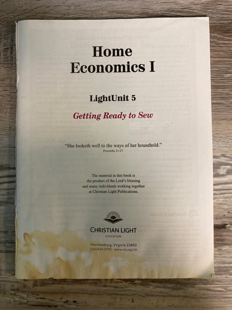 Home Economics I, Light Unit 5, Getting Ready to Sew