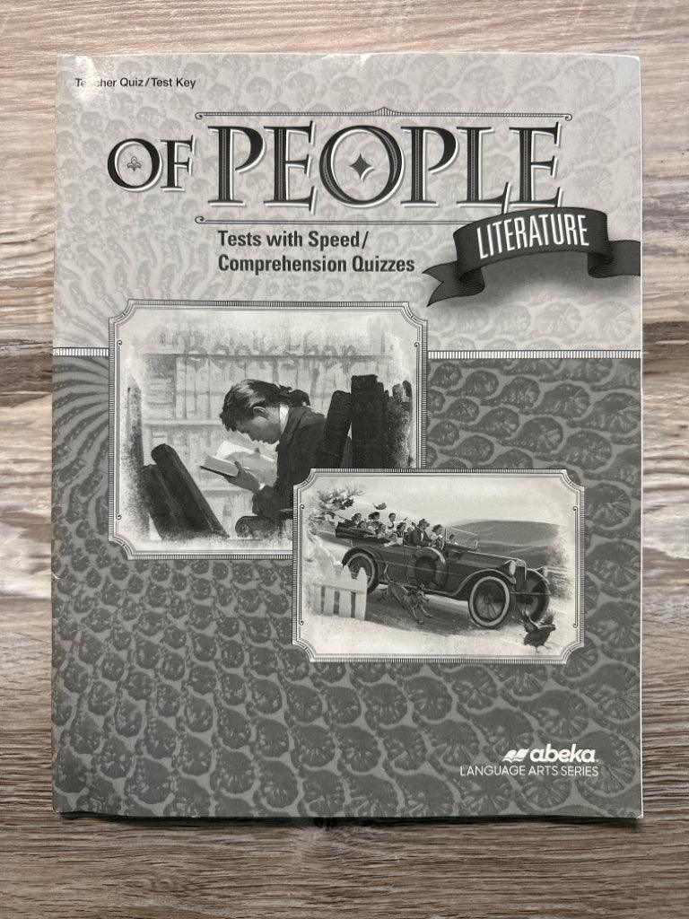 Abeka Of People Literature Teacher Quiz/Test Key 5th Ed.
