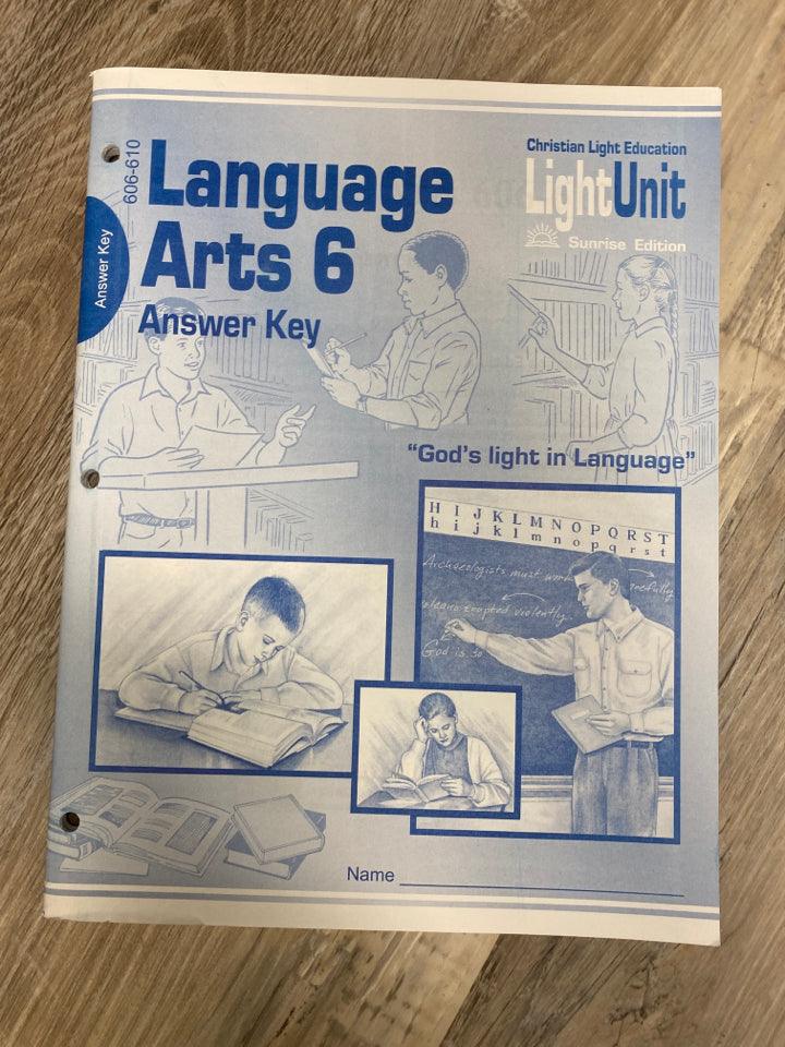 CLE Language Arts 6 Answer Key 606-610