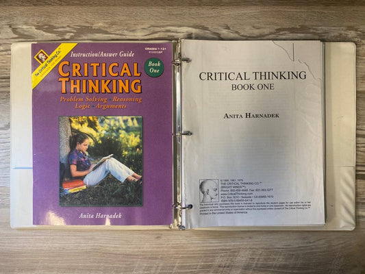 Critical Thinking Book 1 - Problem Solving, Reasoning, Logic, and Arguments Set