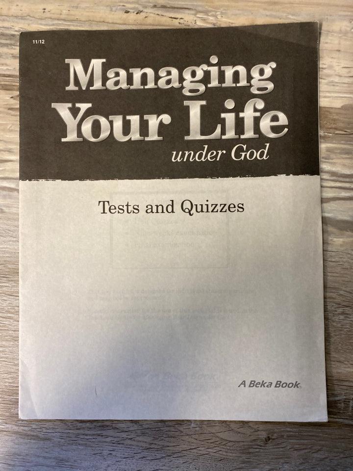 Abeka Life Management Under God  Tests and Quizzes