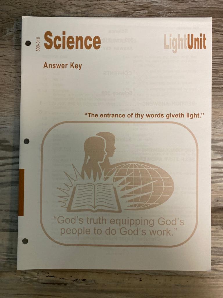 CLE Science Answer Key to Light Unit 309-310
