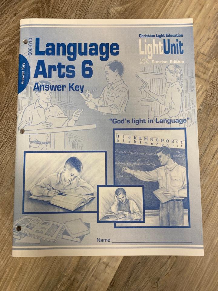 CLE Language Arts 6 Answer Key 606-610