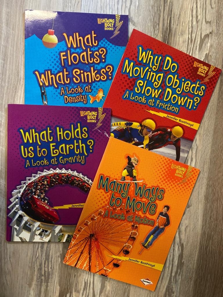 Lightning Bolt Books 4 Book Physical Science Set