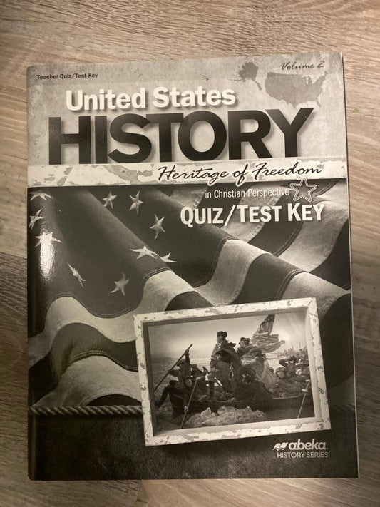 Abeka United States History 4th Ed. Quizzes/Tests & Key Vol. 2