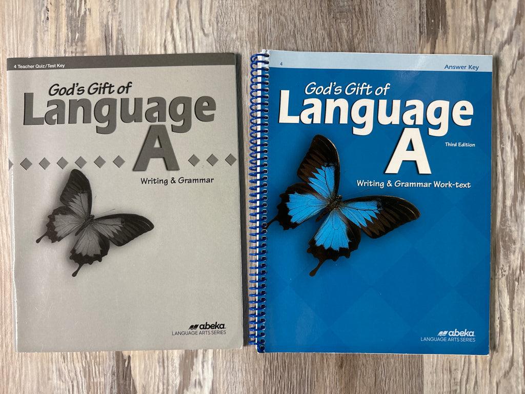 Abeka God's Gift of Language A Answer Key Set