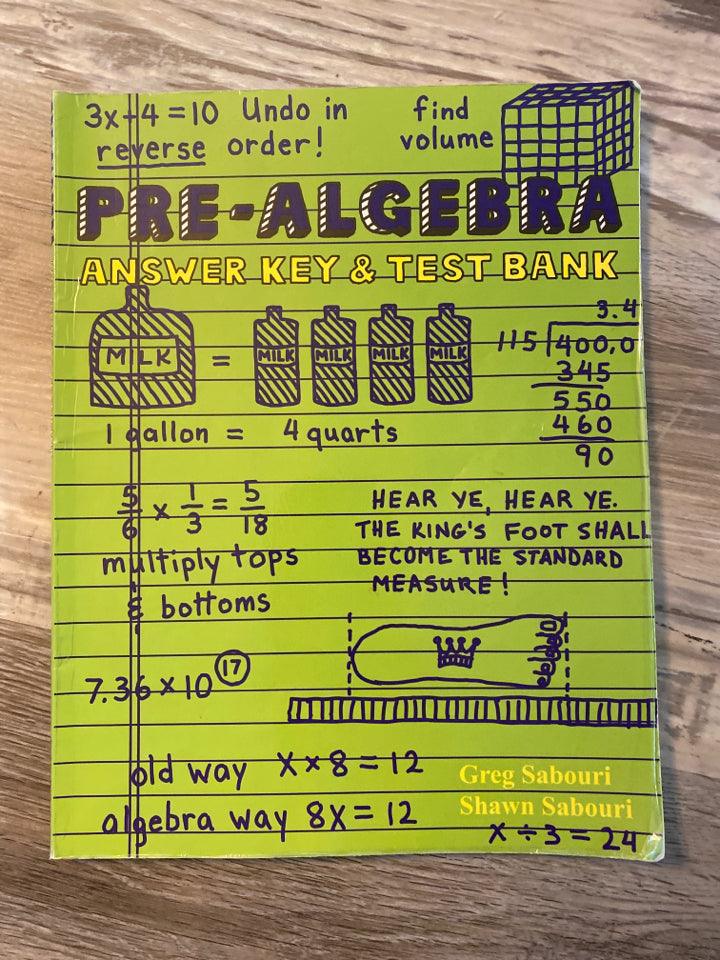 Teaching Textbooks Pre-Algebra Answer Key & Test Bank