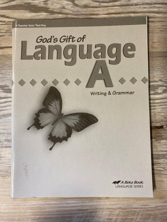 Abeka God's Gift of Language A Quiz/Test Key