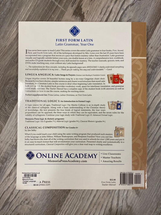 First Form Latin Teacher Manual