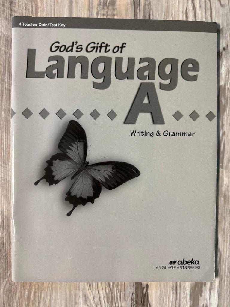 Abeka God's Gift of Language A Answer Key Set