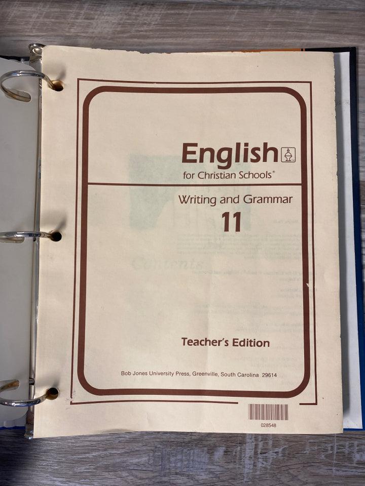 BJU English Writing and Grammar 11 Teacher's Edition