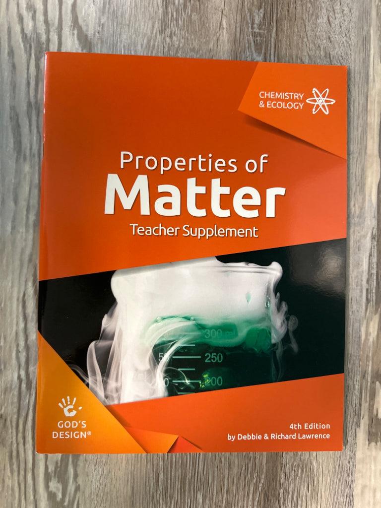 God's Design for Chemistry & Ecology-Properties of Matter Teacher Supplement