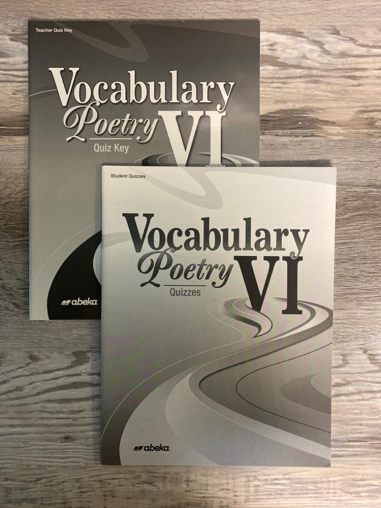 Abeka Vocabulary Poetry VI Quizzes