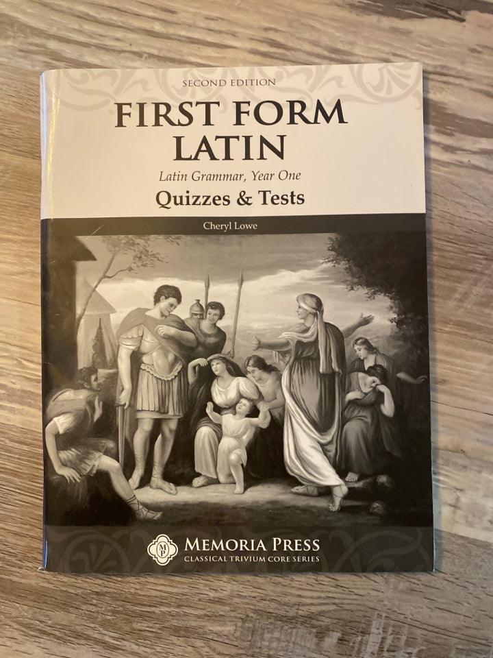Memoria Press First Form Latin Quizzes & Test