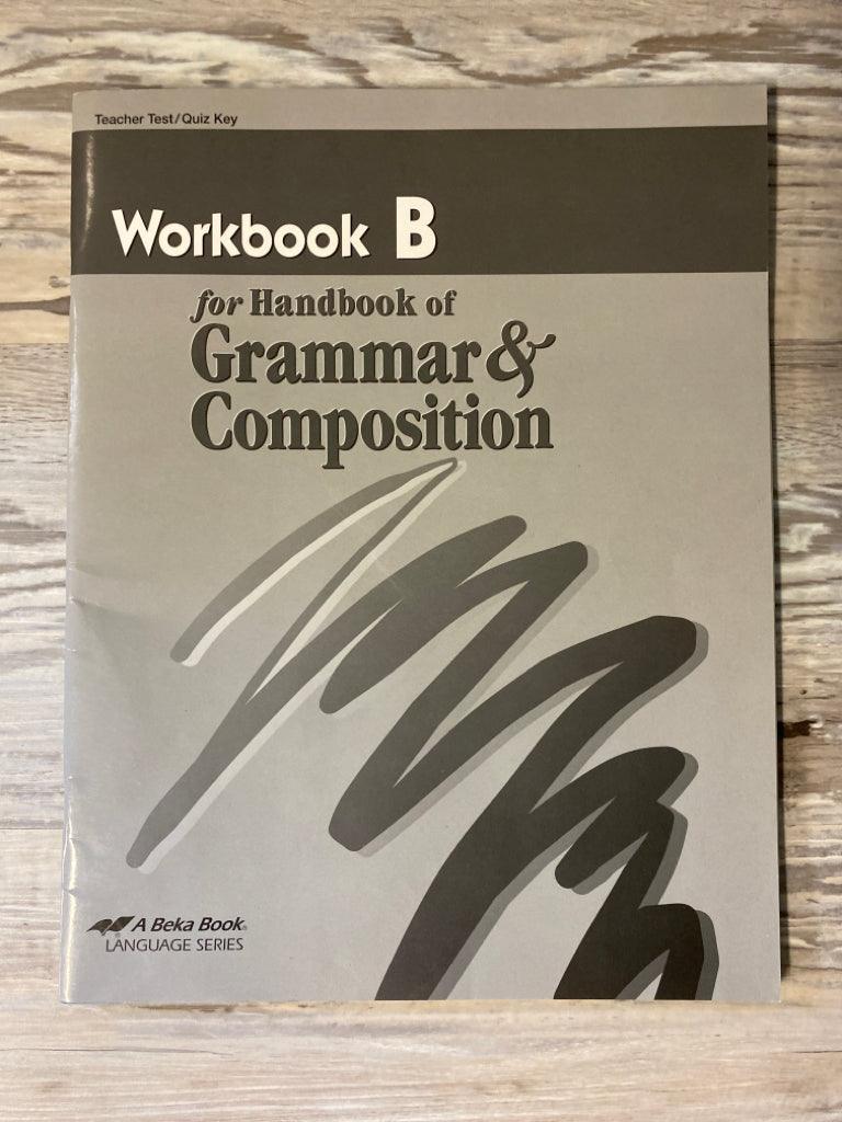 Abeka Workbook B Teacher Test/Quiz Key