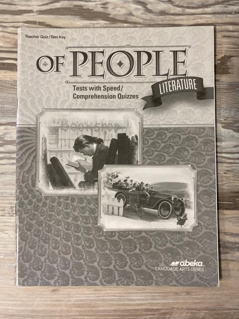 Abeka Of People Literature Teacher Quiz/Test Key 5th Ed.